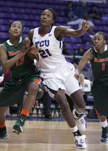 Latricia Lovings had seven rebounds against Iowa State.