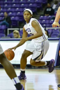 Freshman forward Jada Butts posted career highs of eight points and eight rebounds