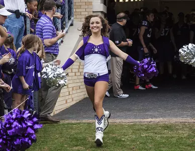 The TCU Showgirls will have their uniform on display in an exhibit at the new College Football Hall of Fame in Atlanta, Ga.