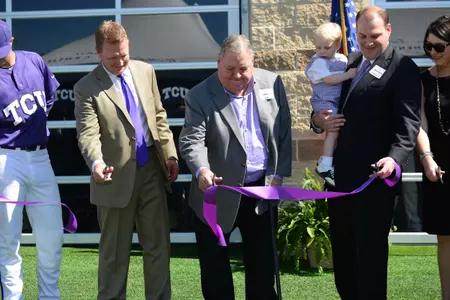 G. Malcolm Louden cuts the ribbon on the facility that bears his name.