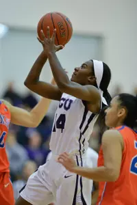Zahna Medley led the Horned Frogs with 19 points on Sunday.