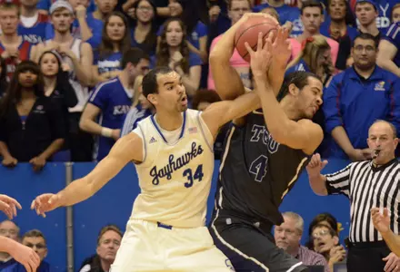 Amric Fields is fouled. (John Rieger-USA TODAY Sports)