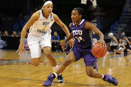 Zahna Medley set new TCU records in tournament play in points and 3-pointers against West Virginia
