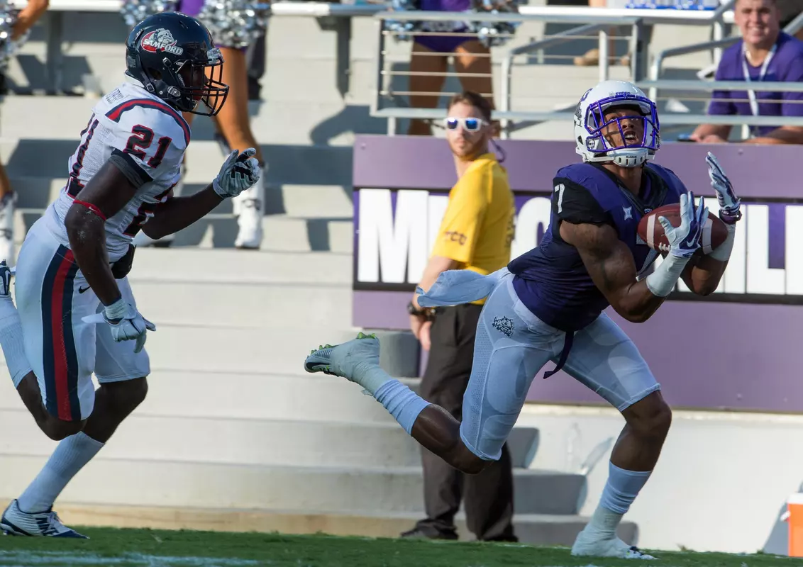 Wide receiver Kolby Listenbee finished with two touchdowns.