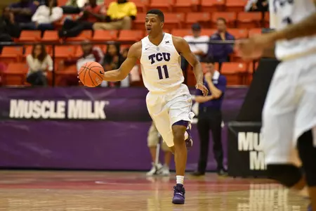 Brandon Parrish led the Frogs with 13 points and three 3-pointers in the loss (file photo).