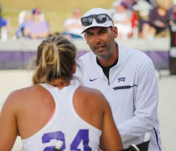 TCU vs Cal Poly Beach Volleyball in Fort Worth, Texas on March 3, 2018. (Photo/Sharon Ellman