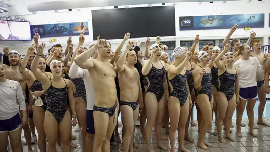 Swim Team Photo Post-Senior Day