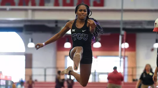 Destiny Longmire long jump at Tech Classic