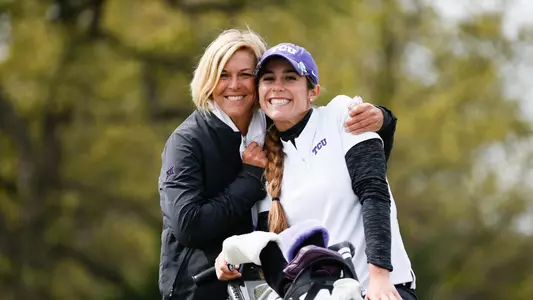 Annika Clark and Coach Larkin