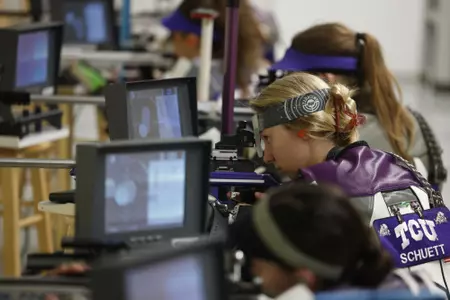 TCU Rifle record day in Fort Worth, Texas on October 9, 2021. (Photo by/Sharon Ellman)