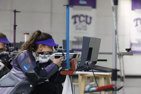 TCU Rifle record day in Fort Worth, Texas on October 9, 2021. (Photo by/Sharon Ellman)