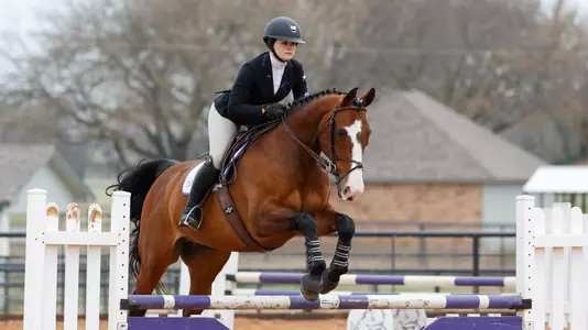 TCU vs Baylor womenâ??s equestrian at Diamond Creek Ranch in Burleson, Texas on March 11, 2021. (Photo/Sharon Ellman)