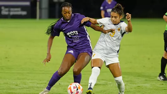 TCU vs West Virginia soccer at the Garvey-Rosenthal Soccer Complex in Fort Worth, Texas on October 6, 2022 (Photo by/Gregg Ellman)