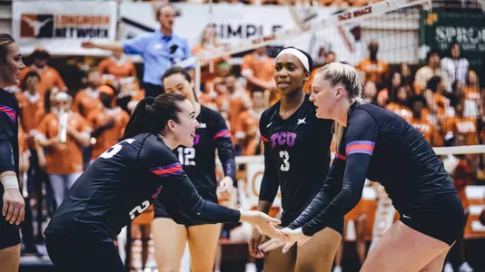 TCU Volleyball Team at Texas