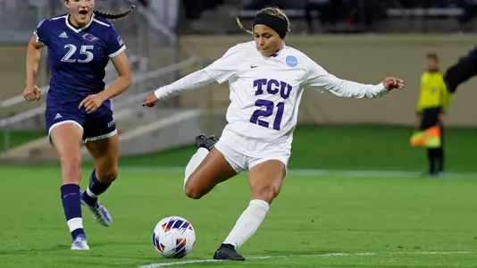 TCU vs UTSA NCAA first round soccer at the Garvey-Rosenthal Soccer Complex in Fort Worth, Texas on November 11, 2022 (Photo by/Gregg  Ellman)
