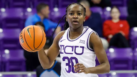 TCU vs South Florida womenâ??s basketball in the Maggie Dixon Classic in Fort Worth, Texas on November 20, 2022. (Photo/Sharon Ellman)