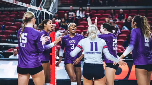 TCU Volleyball Team at Texas Tech