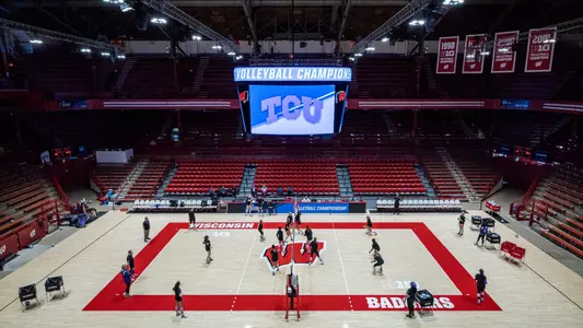 TCU Volleyball Team at Wisconsin