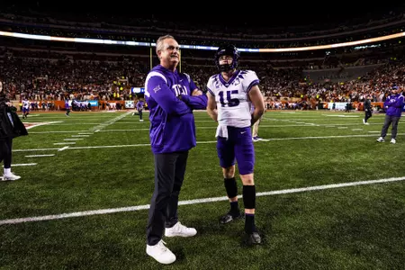 Sonny Dykes and Max Duggan