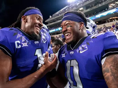 Quentin Johnston and Landyn Watson