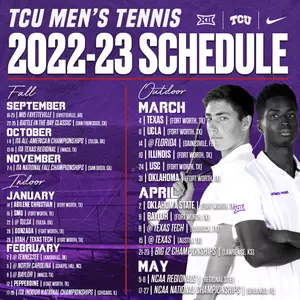 2022 Men's Tennis Schedule