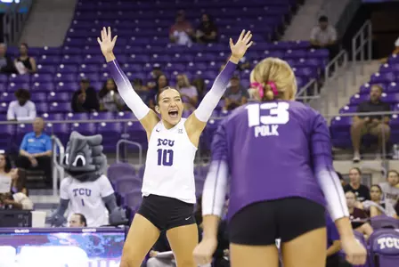 TCU vs Alabama volleyball at Schollmaier Arena in Fort Worth, Texas on September 16, 2022. (Photo/Sharon Ellman)