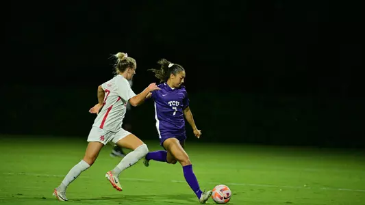 TCU vs Houston soccer at Garvey-Rosenthal stadium in Fort Worth, Texas on September 12, 2023. (Photo by Michael Clements/Ellman Photography)