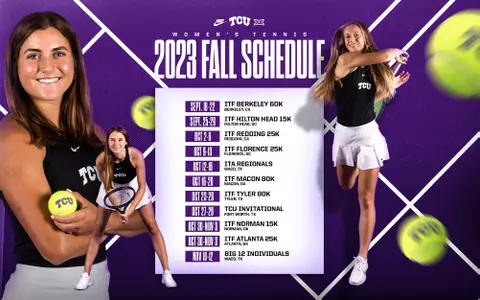 Women's Tennis Fall 2023 Schedule Graphic