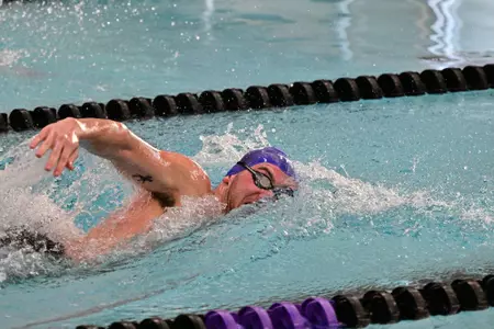TCU vs Texas A&M men’s Swim/Dive event at the TCU Rec Center on the TCU campus in Fort Worth, Texas on January 13, 2024. (Photo by Michael Clements/Ellman Photography)