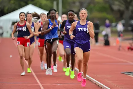 2024 TCU Alumni Invitational track meet photographed at Lowdon Track and Field Complex on the TCU campus in Fort Worth, Texas on March 16, 2024. (Photo by/Ellman Photography)