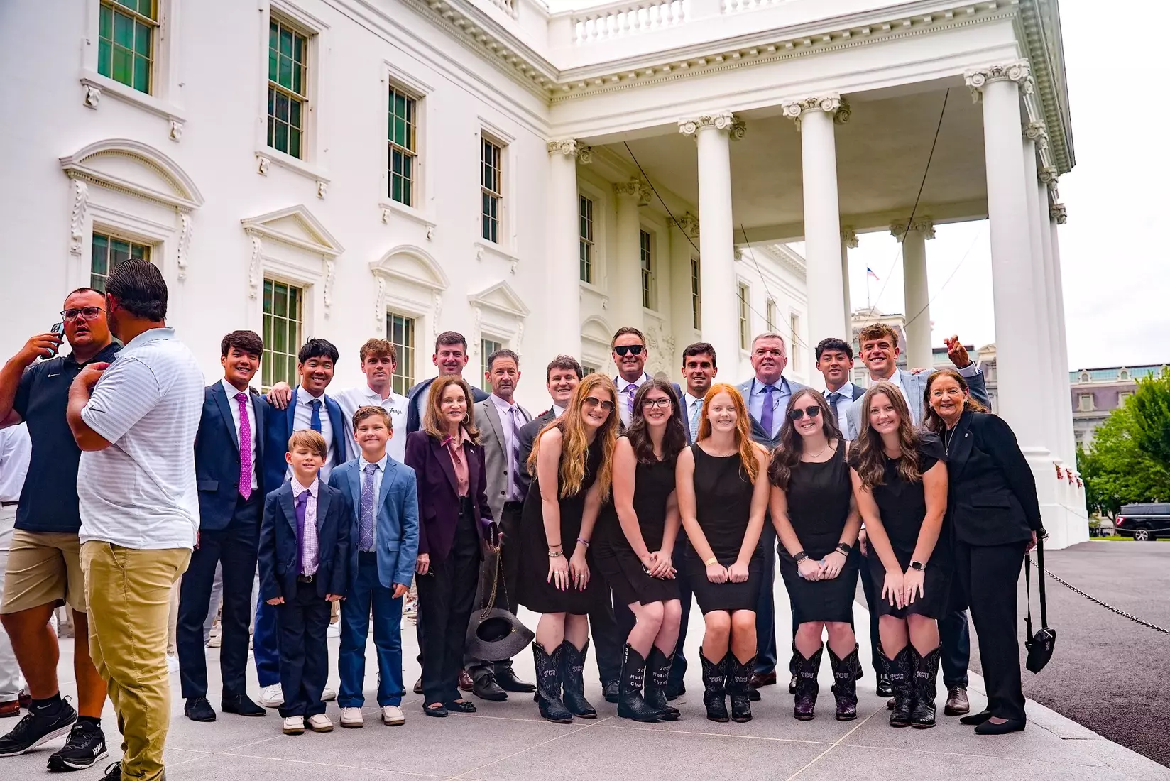 TCU men's tennis and TCU rifle celebrate their 2024 NCAA Championships at The White House as a part of NCAA Sports Day.
