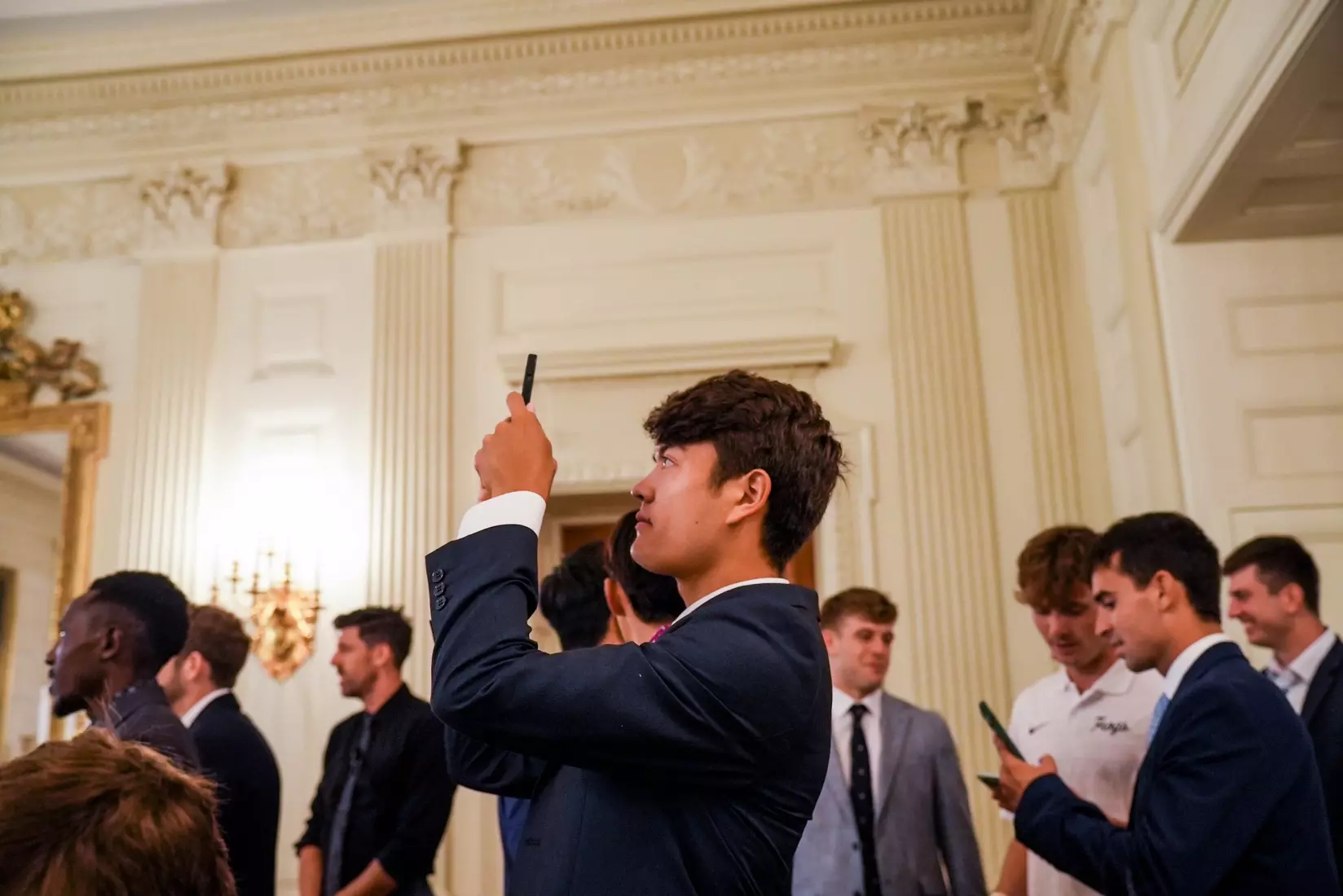 TCU men's tennis and TCU rifle celebrate their 2024 NCAA Championships at The White House as a part of NCAA Sports Day.