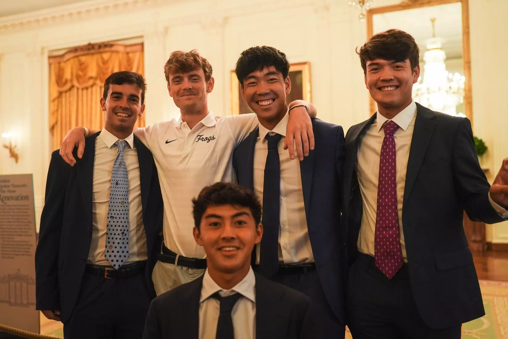 TCU men's tennis and TCU rifle celebrate their 2024 NCAA Championships at The White House as a part of NCAA Sports Day.