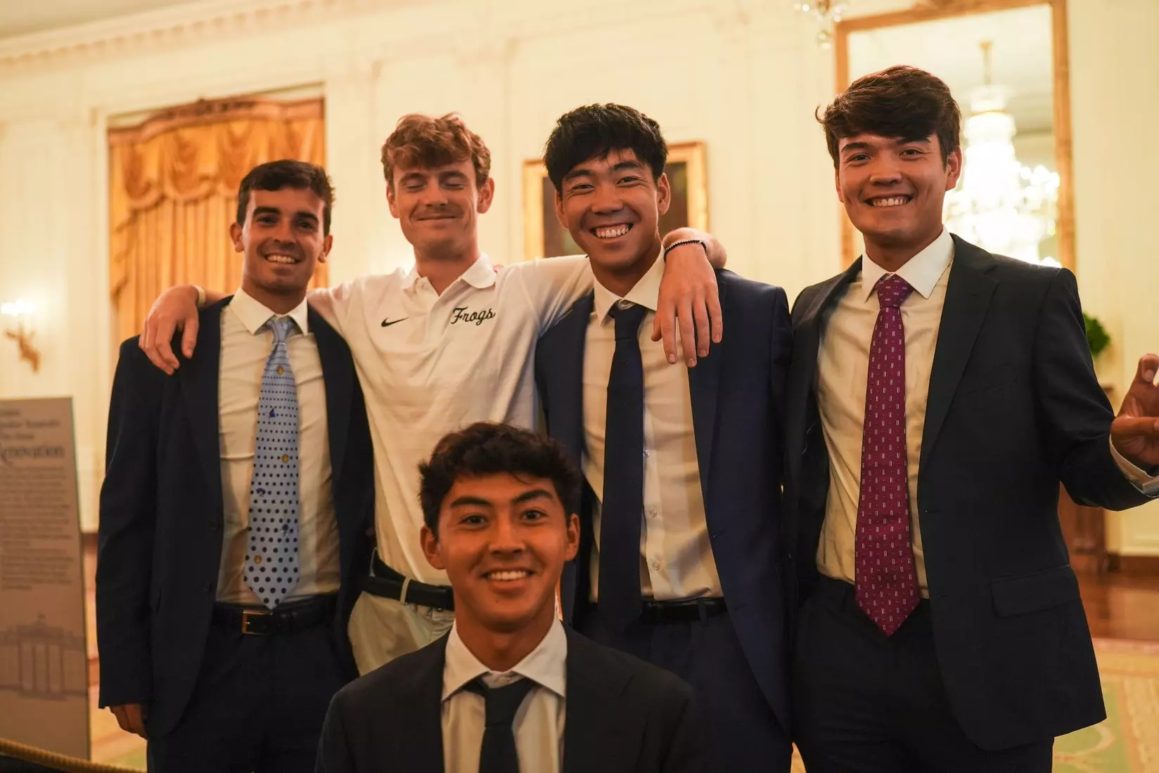 TCU men's tennis and TCU rifle celebrate their 2024 NCAA Championships at The White House as a part of NCAA Sports Day.