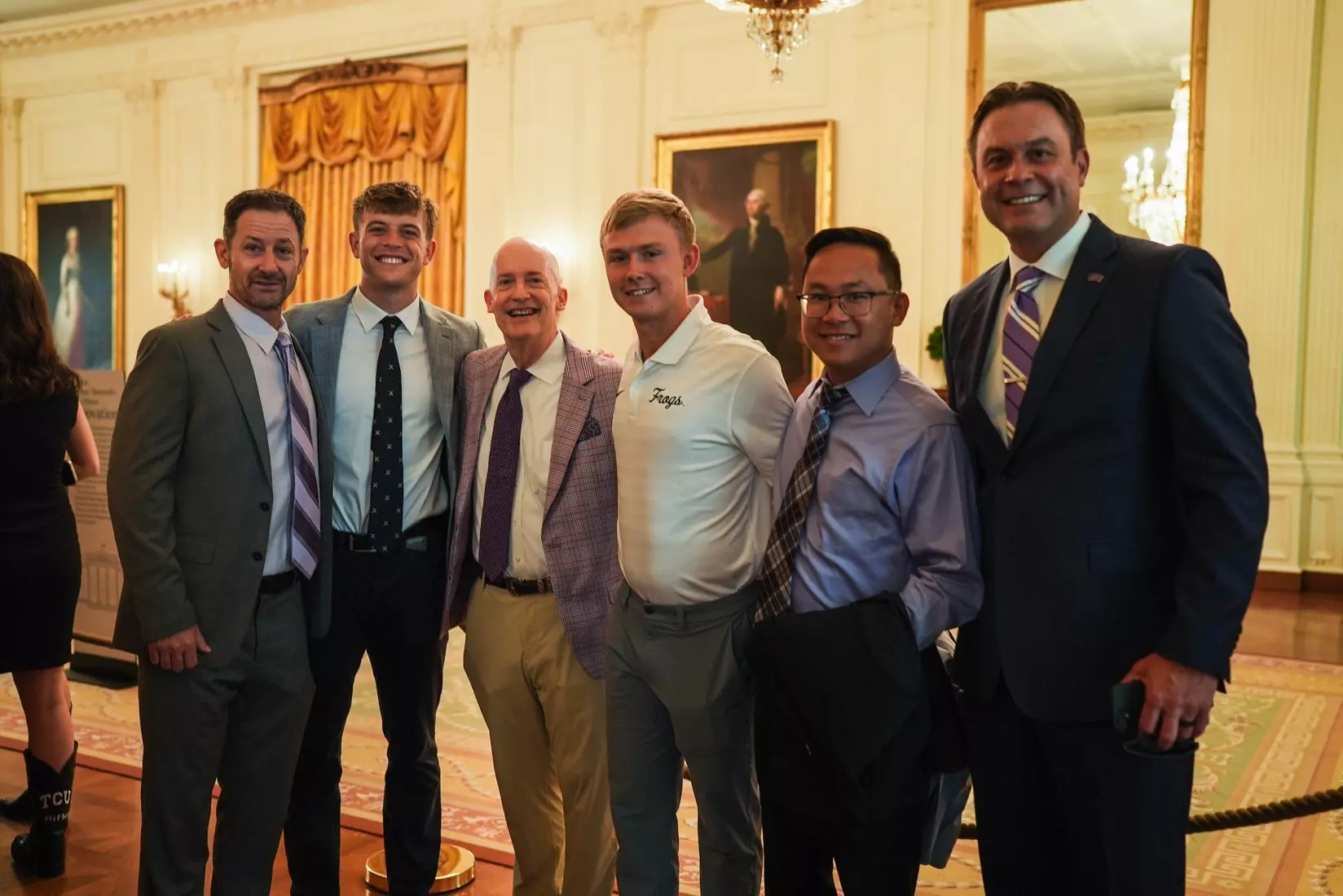 TCU men's tennis and TCU rifle celebrate their 2024 NCAA Championships at The White House as a part of NCAA Sports Day.