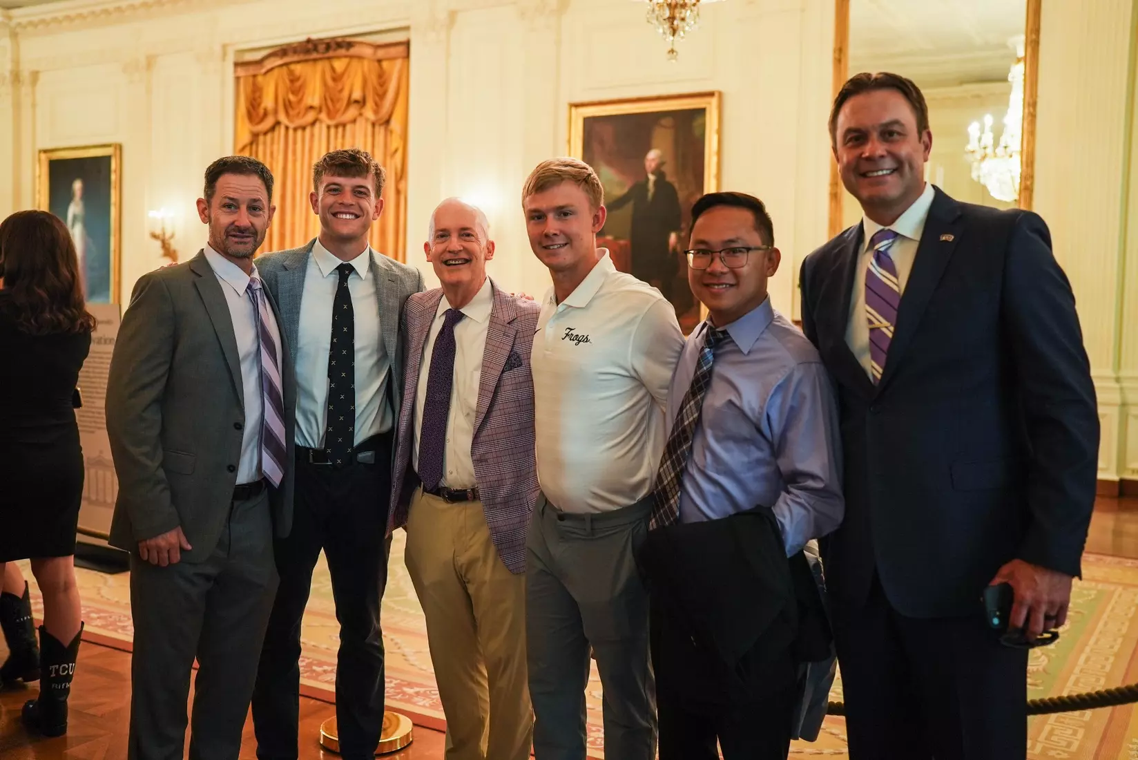 TCU men's tennis and TCU rifle celebrate their 2024 NCAA Championships at The White House as a part of NCAA Sports Day.