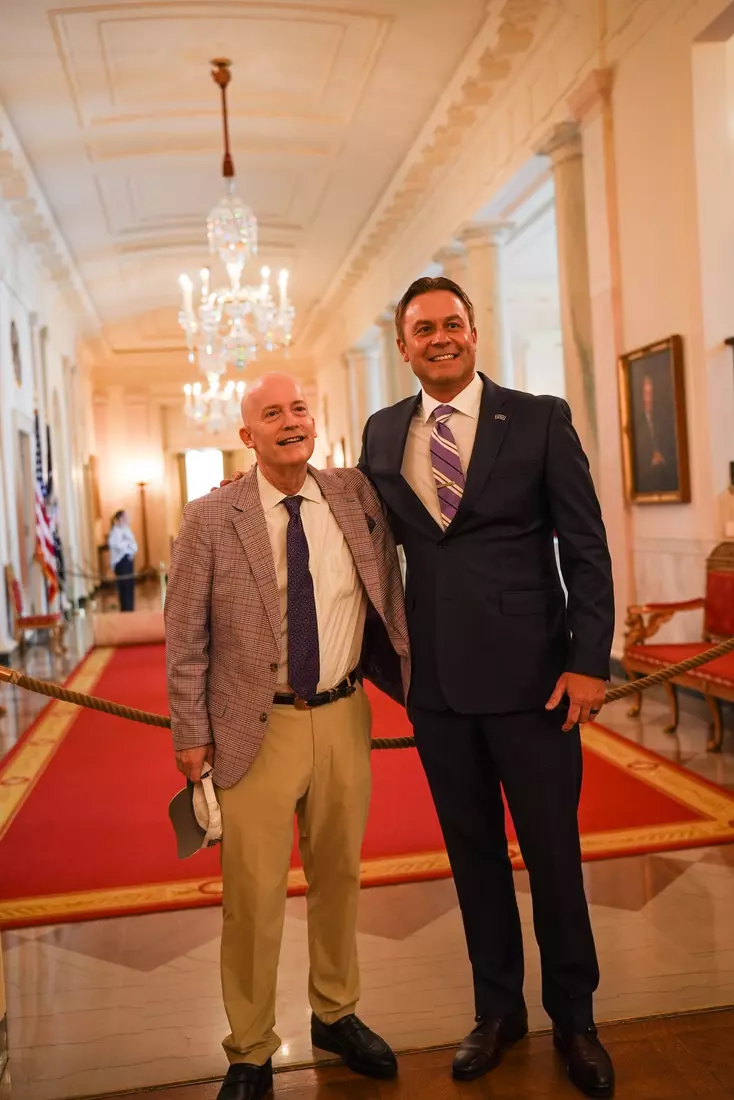 TCU men's tennis and TCU rifle celebrate their 2024 NCAA Championships at The White House as a part of NCAA Sports Day.
