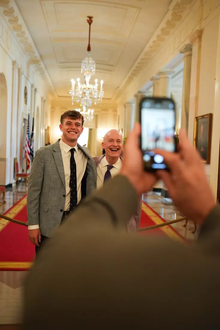 TCU men's tennis and TCU rifle celebrate their 2024 NCAA Championships at The White House as a part of NCAA Sports Day.