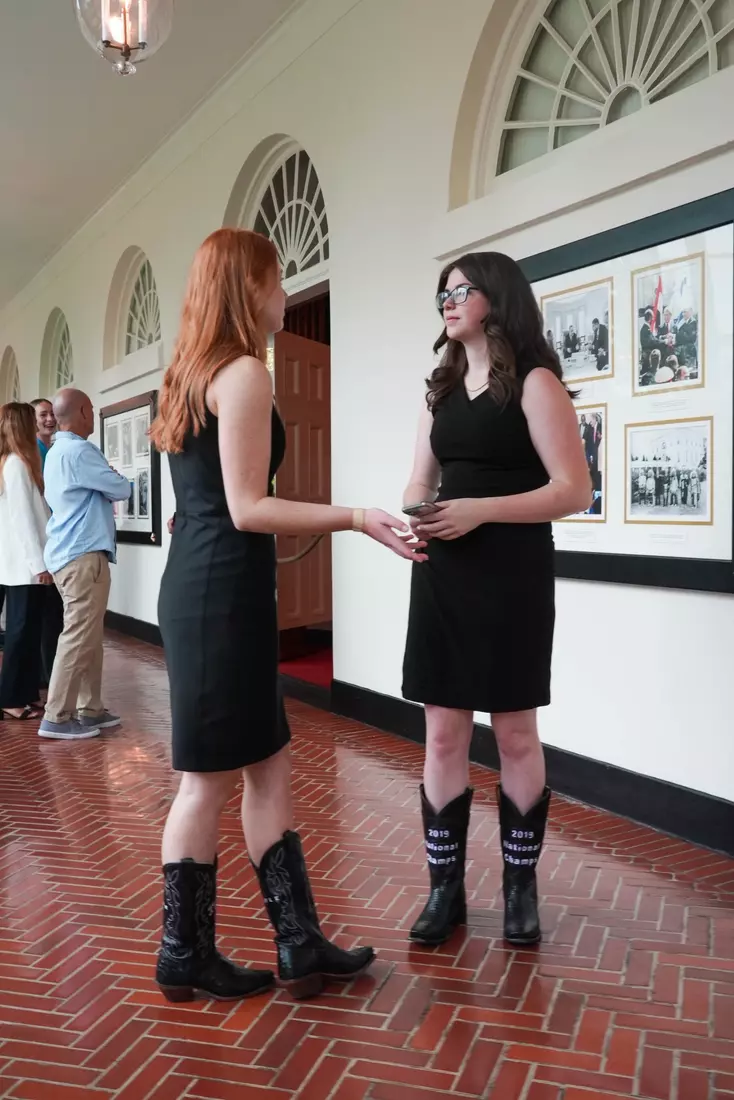 TCU men's tennis and TCU rifle celebrate their 2024 NCAA Championships at The White House as a part of NCAA Sports Day.
