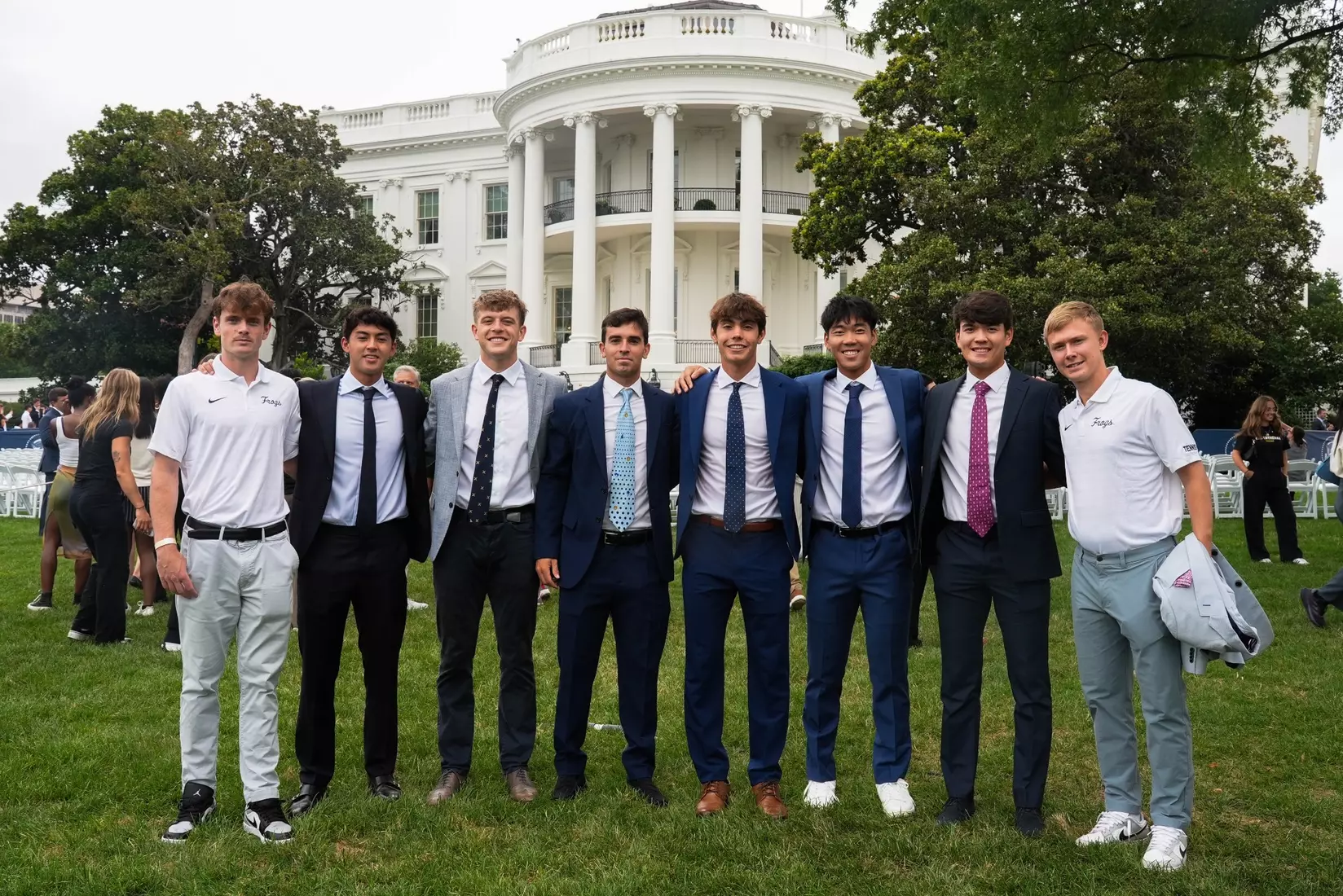 TCU men's tennis and TCU rifle celebrate their 2024 NCAA Championships at The White House as a part of NCAA Sports Day.