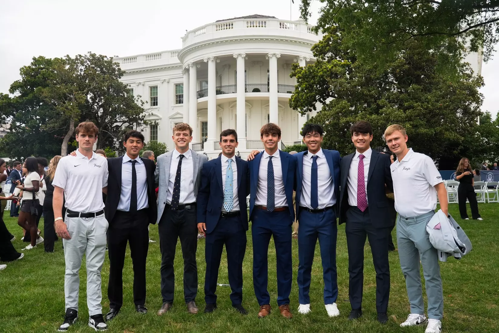 TCU men's tennis and TCU rifle celebrate their 2024 NCAA Championships at The White House as a part of NCAA Sports Day.