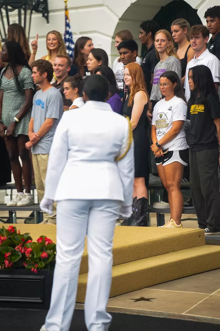 TCU men's tennis and TCU rifle celebrate their 2024 NCAA Championships at The White House as a part of NCAA Sports Day.