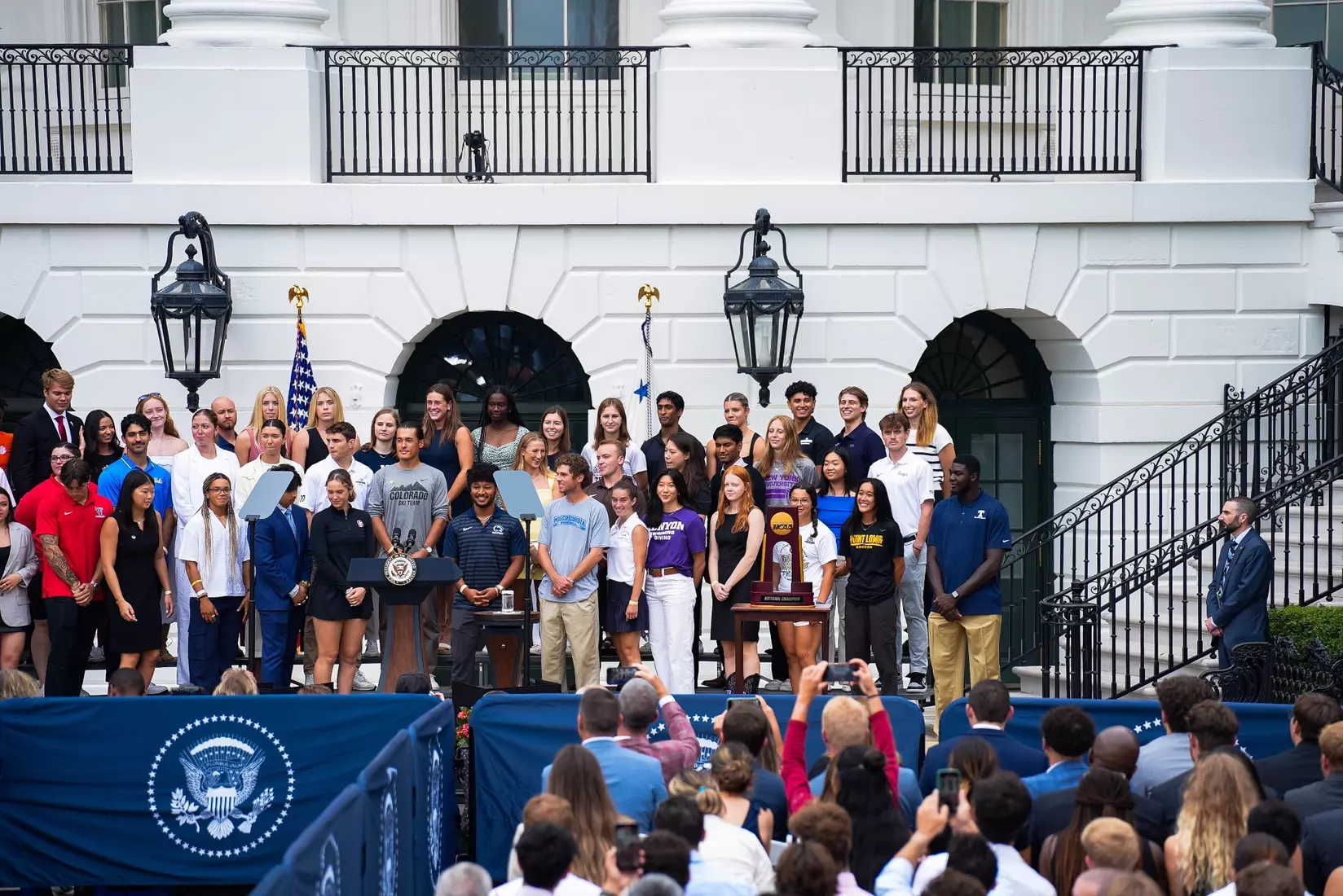 TCU men's tennis and TCU rifle celebrate their 2024 NCAA Championships at The White House as a part of NCAA Sports Day.