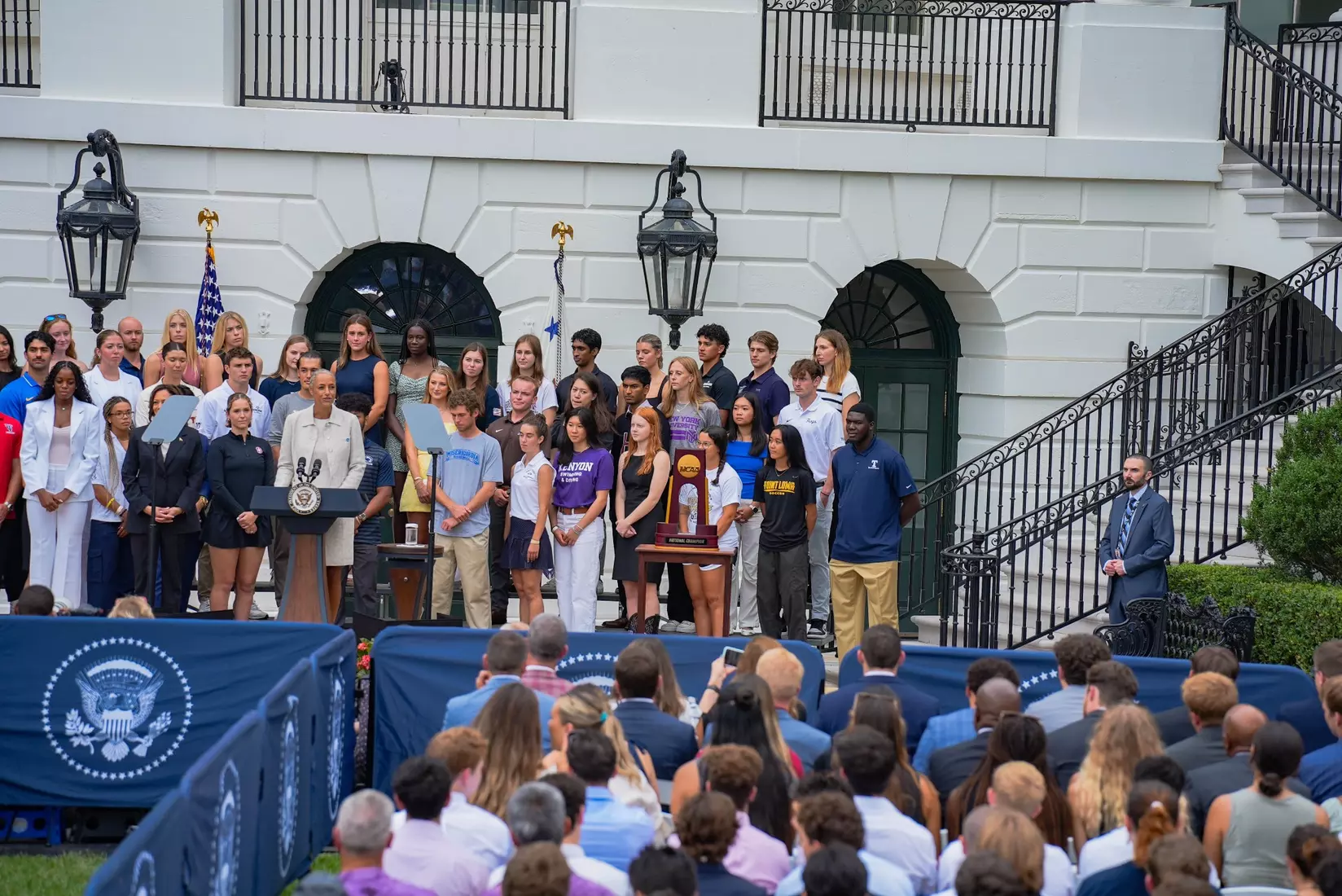 TCU men's tennis and TCU rifle celebrate their 2024 NCAA Championships at The White House as a part of NCAA Sports Day.