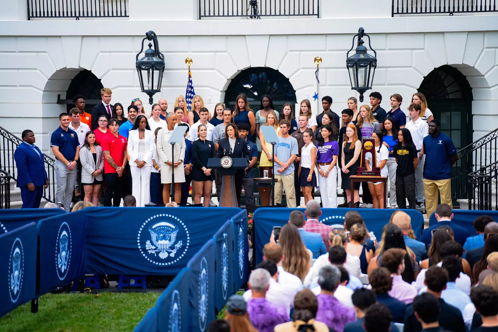 TCU men's tennis and TCU rifle celebrate their 2024 NCAA Championships at The White House as a part of NCAA Sports Day.