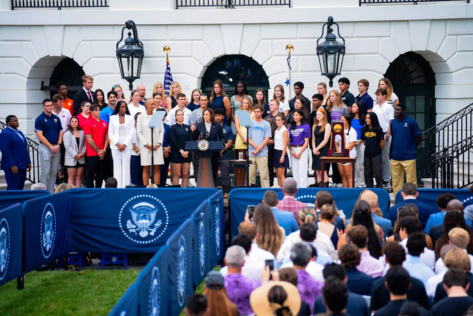 TCU men's tennis and TCU rifle celebrate their 2024 NCAA Championships at The White House as a part of NCAA Sports Day.