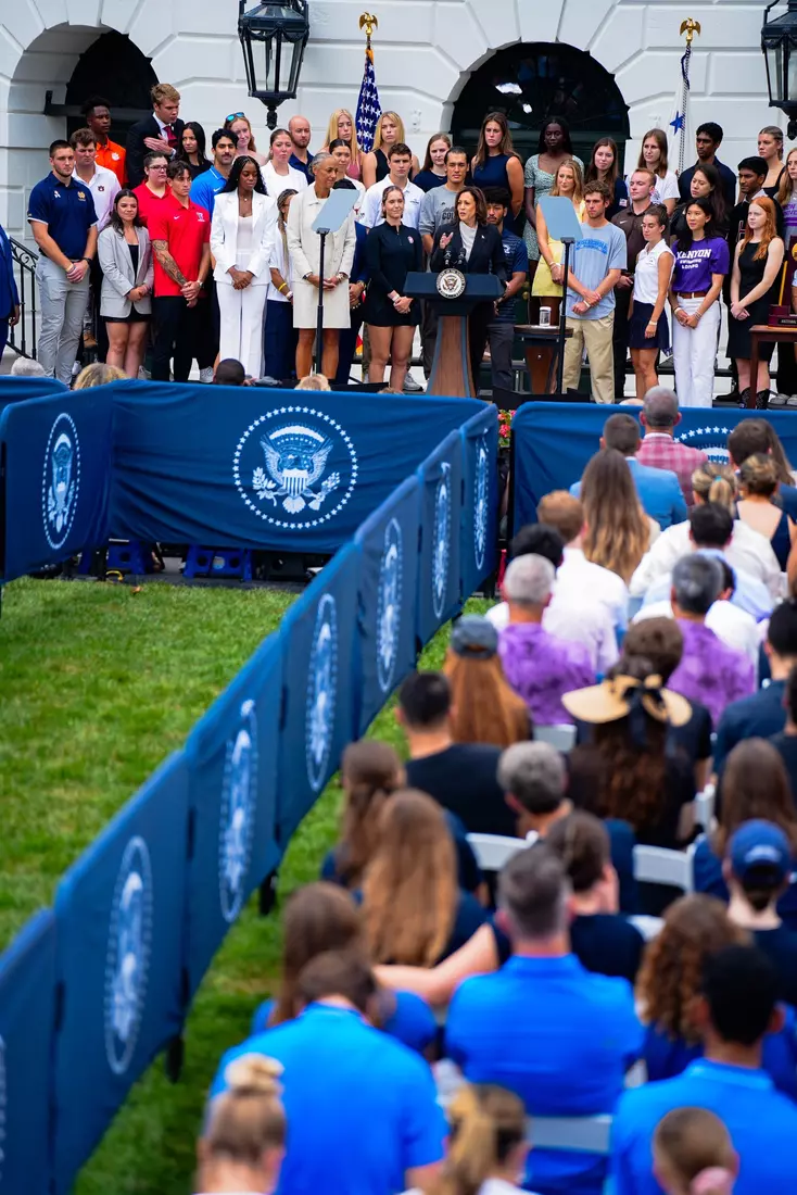 TCU men's tennis and TCU rifle celebrate their 2024 NCAA Championships at The White House as a part of NCAA Sports Day.