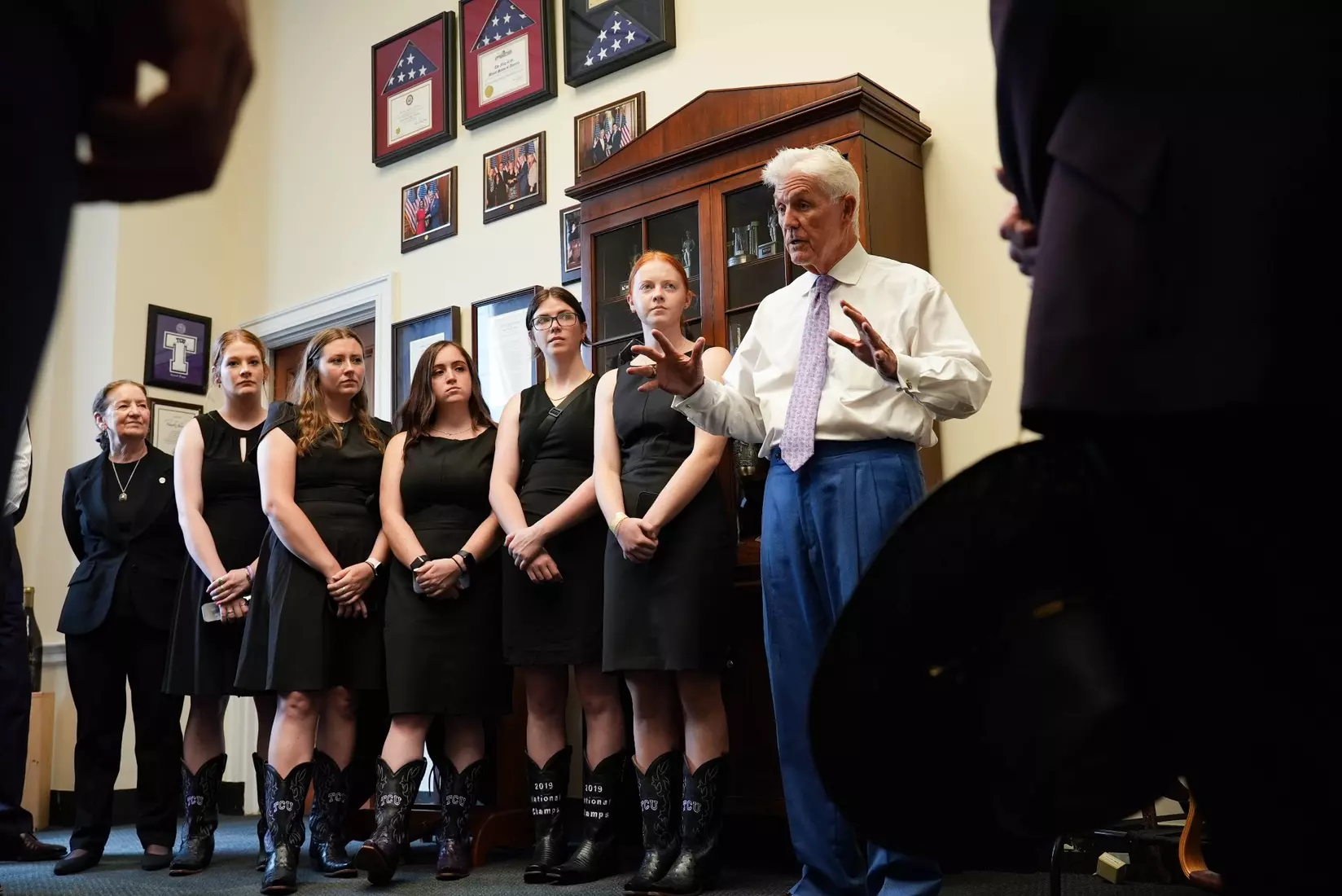 TCU men's tennis and TCU rifle celebrate their 2024 NCAA Championships at The White House as a part of NCAA Sports Day.