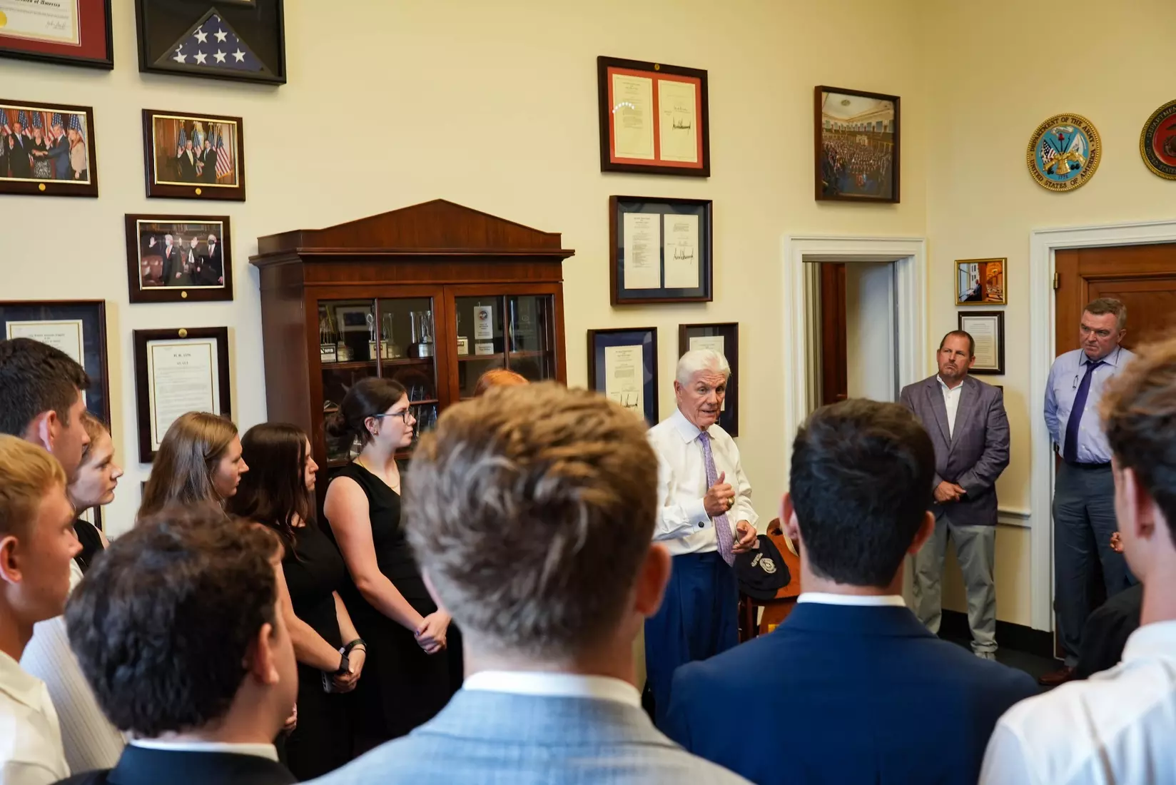TCU men's tennis and TCU rifle celebrate their 2024 NCAA Championships at The White House as a part of NCAA Sports Day.