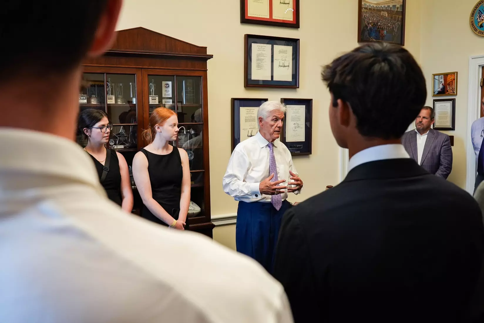 TCU men's tennis and TCU rifle celebrate their 2024 NCAA Championships at The White House as a part of NCAA Sports Day.